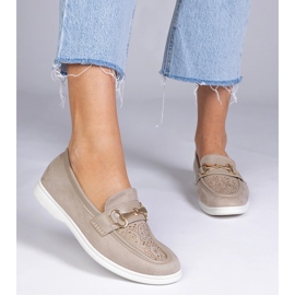 Mocasines cremosos de Ekozamsz con circones 3