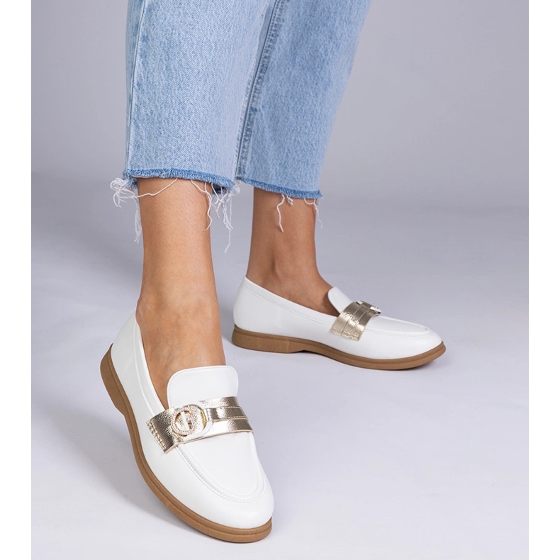 Mocasines de ecosse blanco con circones 1