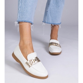 Mocasines de ecosse blanco con circones 3