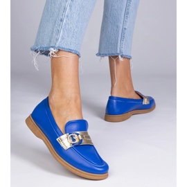 Mocasines azules ecológicos con circones 2