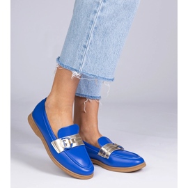 Mocasines azules ecológicos con circones 3
