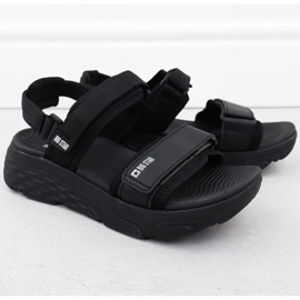 Sandalias deportivas de velcro de mujeres Big Star RR274A076 negro 2