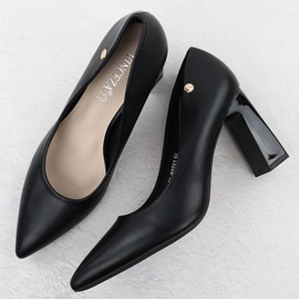 Bombas para mujeres en la publicación decorativa Black Vinceza 62221 negro 3