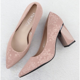 Bombas para mujeres con flores en el pilar Pink Pink Vinceza 62223 rosado 4