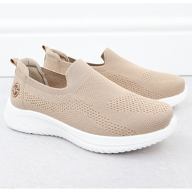 Vinceza Zapatos deportivos femeninos resbalados beige vincza 17367 2