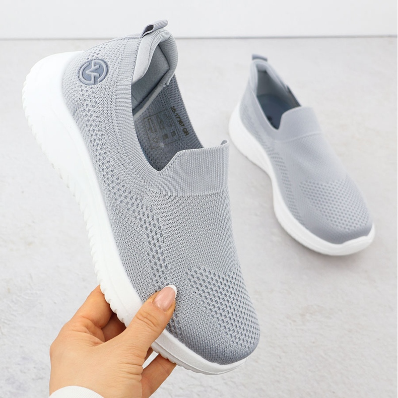 Los zapatos deportivos femeninos resbalaron gris Vinceza 17367 1