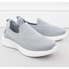 Los zapatos deportivos femeninos resbalaron gris Vinceza 17367 2