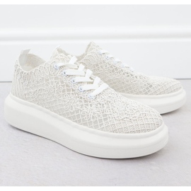 Zapatos para mujeres en la plataforma White Vinceza 17371 blanco 2
