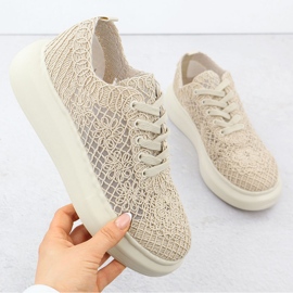 Zapatos para mujeres en la plataforma Beige Vinceza 17371 1