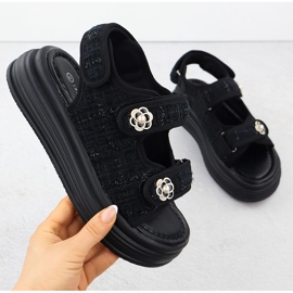 Sandalias de mujeres en la plataforma Czarne Potocki Py16337 negro 1 Sandalias de mujeres en la plataforma Czarne Potocki Py16337 negro 1