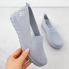 Zapatos deportivos femeninos deslizados gris Potocki 16327 1 Zapatos deportivos femeninos deslizados gris Potocki 16327 1