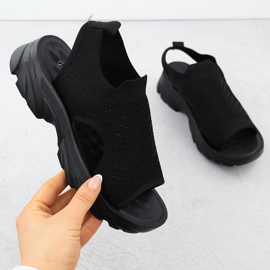 Sandalias de mujeres construidas en Black Potocki TO90302 negro 1