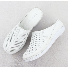 Zapatillas de cuero para mujeres construidas abiertas blancas t.sokolski l25-164 blanco 3