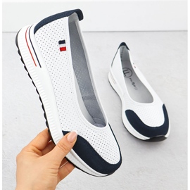 Ballerinas de cuero Openwork en la plataforma blanca Filippo 6134 blanco 1 Ballerinas de cuero Openwork en la plataforma blanca Filippo 6134 blanco 1