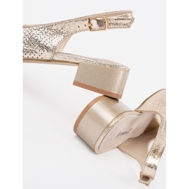 Goodin Sandalias de baja tacón dorado 1 Goodin Sandalias de baja tacón dorado 1