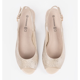 Goodin Sandalias beige tacón bajo 2