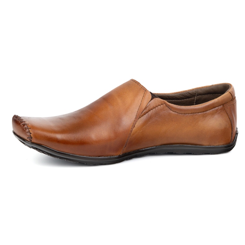 Olivier Zapatos para hombres mocasines de cuero insertados 306 kz marrón 1