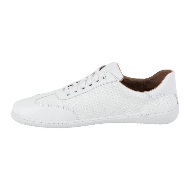 Olivier Zapatos para hombres de cuero descalzo modelo minimalista 0742WK Pressed White blanco 1