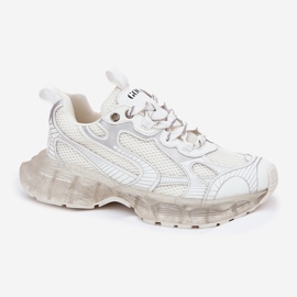 Zapatillas de deporte de cuero femenino Goe RR2N4083 beige 4