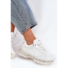 Zapatillas de deporte de cuero femenino Goe RR2N4083 beige 8