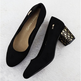 Zapatos de tacón mujer en ante negro Sergio Leone PB178 3