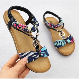 Las cómodas sandalias de las mujeres, resbalé -Up Navy Blue Artiker 56C1276 azul 1