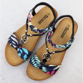 Las cómodas sandalias de las mujeres, resbalé -Up Navy Blue Artiker 56C1276 azul 3