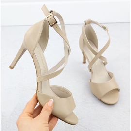 Sandalias de mujeres en el Hey Beige Sergio Leone SK432 1