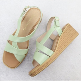 Sandalias para mujeres para el verde pintado Sergio Leone SK298 3