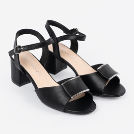 Sergio Leone Sandalias en el pilar de las mujeres con un tacón al aire libre negro 1 Sergio Leone Sandalias en el pilar de las mujeres con un tacón al aire libre negro 1