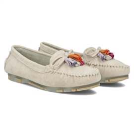 Filippo DP6136/25 ser mocasines de cuero beige 6
