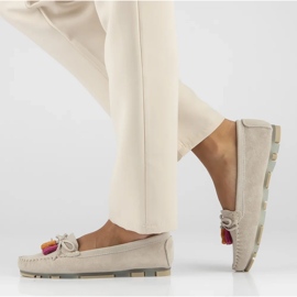 Filippo DP6136/25 ser mocasines de cuero beige 3