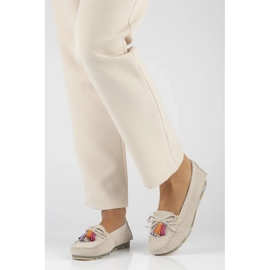 Filippo DP6136/25 ser mocasines de cuero beige 8