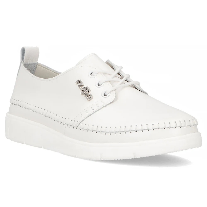 Filippo DP6747/25 Wh de zapatillas de cuero blanco 1