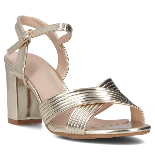 Filippo Sandalias de cuero para mujeres en el Post de Oro DS6901/25 dorado 1