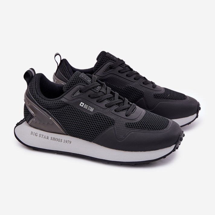 Zapatillas de deporte masculino en el Big Star RR174361 Hi-Polish Platform Black System negro 1