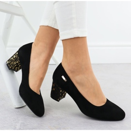Zapatos de tacón mujer en ante negro Sergio Leone PB178 4