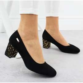 Zapatos de tacón mujer en ante negro Sergio Leone PB178 5