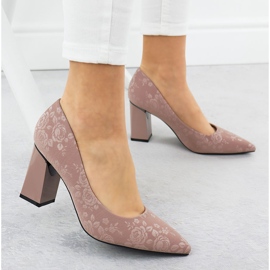 Bombas para mujeres con flores en el pilar Pink Pink Vinceza 62223 rosado 6