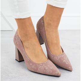 Bombas para mujeres con flores en el pilar Pink Pink Vinceza 62223 rosado 7