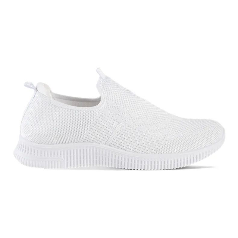 Zapatillas deportivas slip-on blancas para mujer. blanco 1