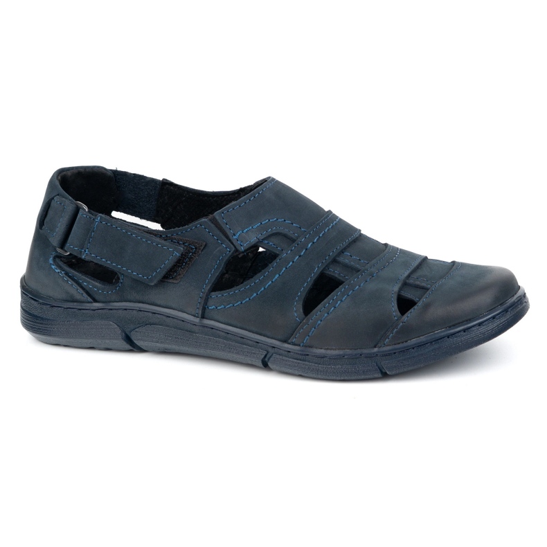 Olivier Zapatos de cuero para hombres 54kz azul marino ligero para el verano 1