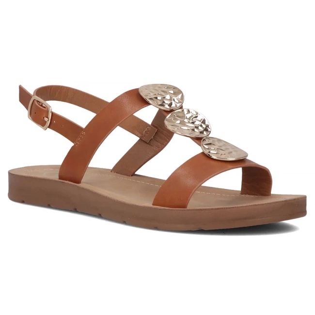 Filippo Sandalias de cuero plano para mujeres Obacs DS6885/25 Brown marrón 1