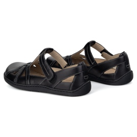 Zapatos Barefoot de mujer Ultralekkie Olivier 1285 Velcro negro 6