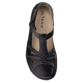 Zapatos Barefoot de mujer Ultralekkie Olivier 1285 Velcro negro 8