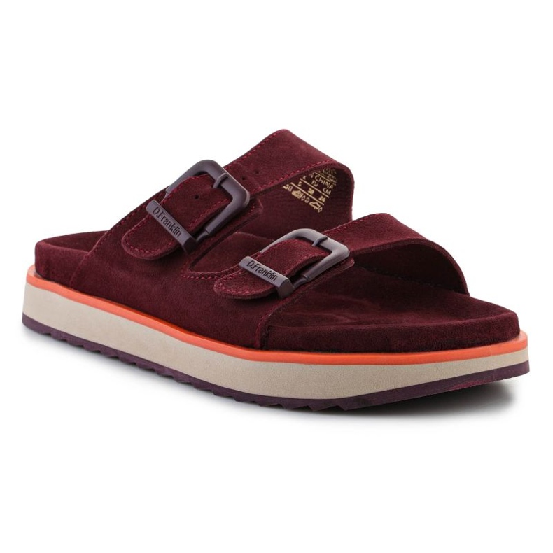 D.Franklin D. FRANKLIN FLIP FLOPS Sandal Buckle DFSH405004-BURG rojo 1