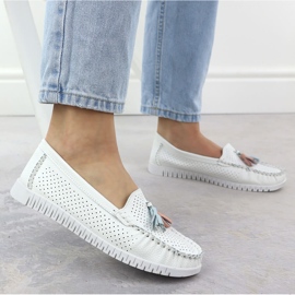 Mocasines de contracción para mujeres con franjas blancas de Evento 5372 blanco 5