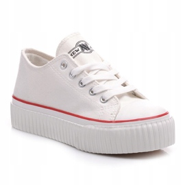 New Age Zapatillas en la plataforma como Creepers blanco 2