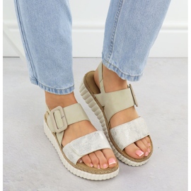 Sandalias para mujeres para beige rieker 69260-60 6
