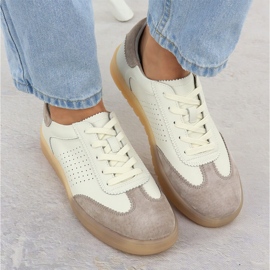 Filippo 6745 zapatos de cuero beige 6